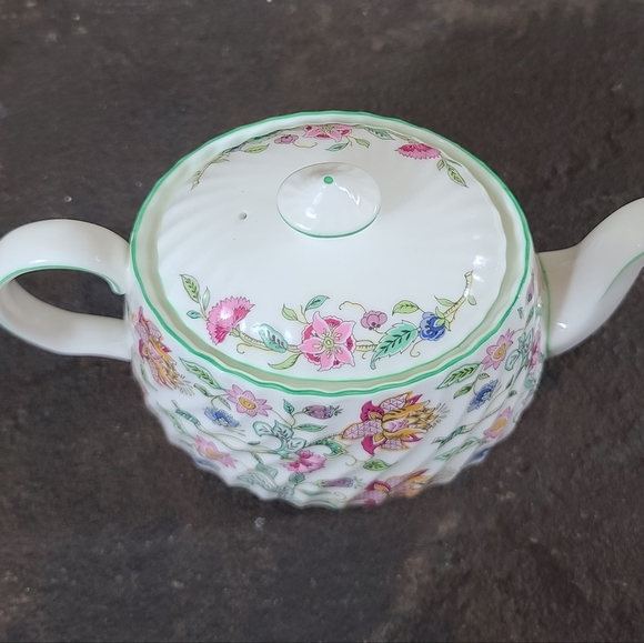 Minton Dining Minton Haddon Hall Floral Bone China Green Rim